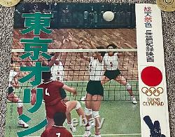 1964 Tokyo Olympiad Japanese B2 Movie Poster, Kon Ishikawa, Olympics, Volleyball
