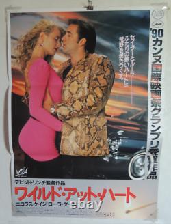 David Lynch WILD AT HEART original movie POSTER JAPAN B2 NM japanese 1990