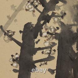 JAPANESE PAINTING HANGING SCROLL OLD Plum JAPAN PICTURE ANTIQUE 920q