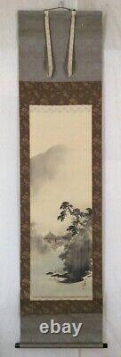 JAPANESE PAINTING LANDSCAPE HANGING SCROLL JAPAN Antique PICTURE OLD 048r