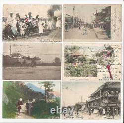 Japanese Undivided-Back Picture Postcards, 13 different Postally Used 1903-1907