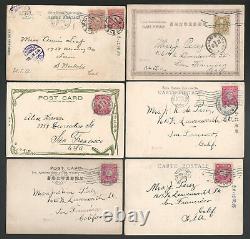 Japanese Undivided-Back Picture Postcards, 13 different Postally Used 1903-1907