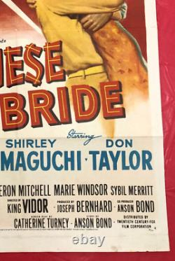 Japanese War Bride Movie Poster One Sheet 1952 Shirley Yamaguchi Don Taylor