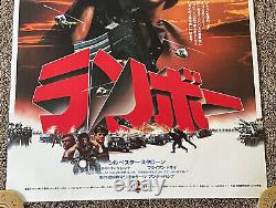 Original 1982 FIRST BLOOD Japanese B2 Movie Poster, Rolled, 20x29, RAMBO
