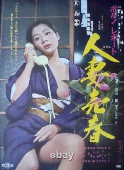PORNO REPORT HITOZAMU BAISHUN Japanese B2 movie poster SEXPLOITATION PINKY 1976