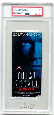 Pop 1! 1990 Total Recall Japanese Advance Movie Ticket PSA 3 Schwarzenegger