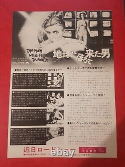THE MAN WHO FELL TO EARTH 1976 Japanese B5 Chirashi / Handbill DAVID BOWIE