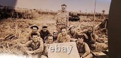 Ww2 Original Photo Of USA Troops With Japanese Captured Flagcollectible Picture